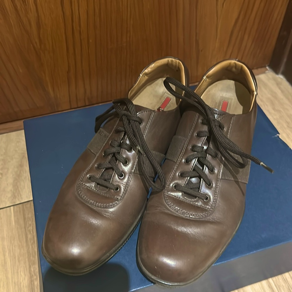 Brown Prada shoes